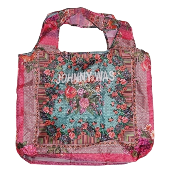 Johnny Was Pink Reusable Shopping Bag Tote - Picture 1 of 6